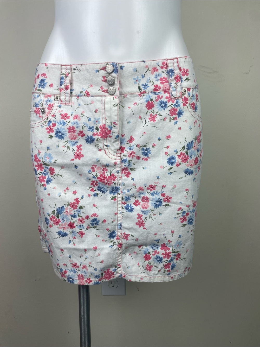 Ann Taylor Loft Petites Skirt White Floral